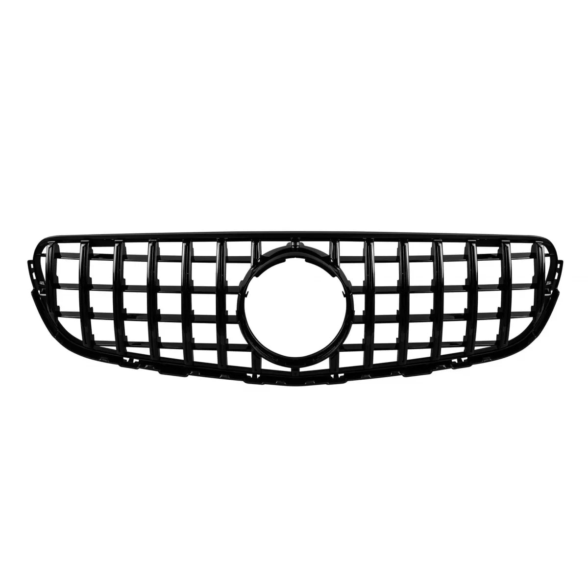 Black lacquer GT type grille suitable for Mercedes GLC SUV X253, GLC Coupe C253 2015-2019 without camera opening – product im