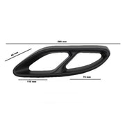 Black Muffler Tips Covers suitable for Mercedes C-Class W205 S65 E65 GLE W166 X166 GLC W253 Sport Design – product image 3