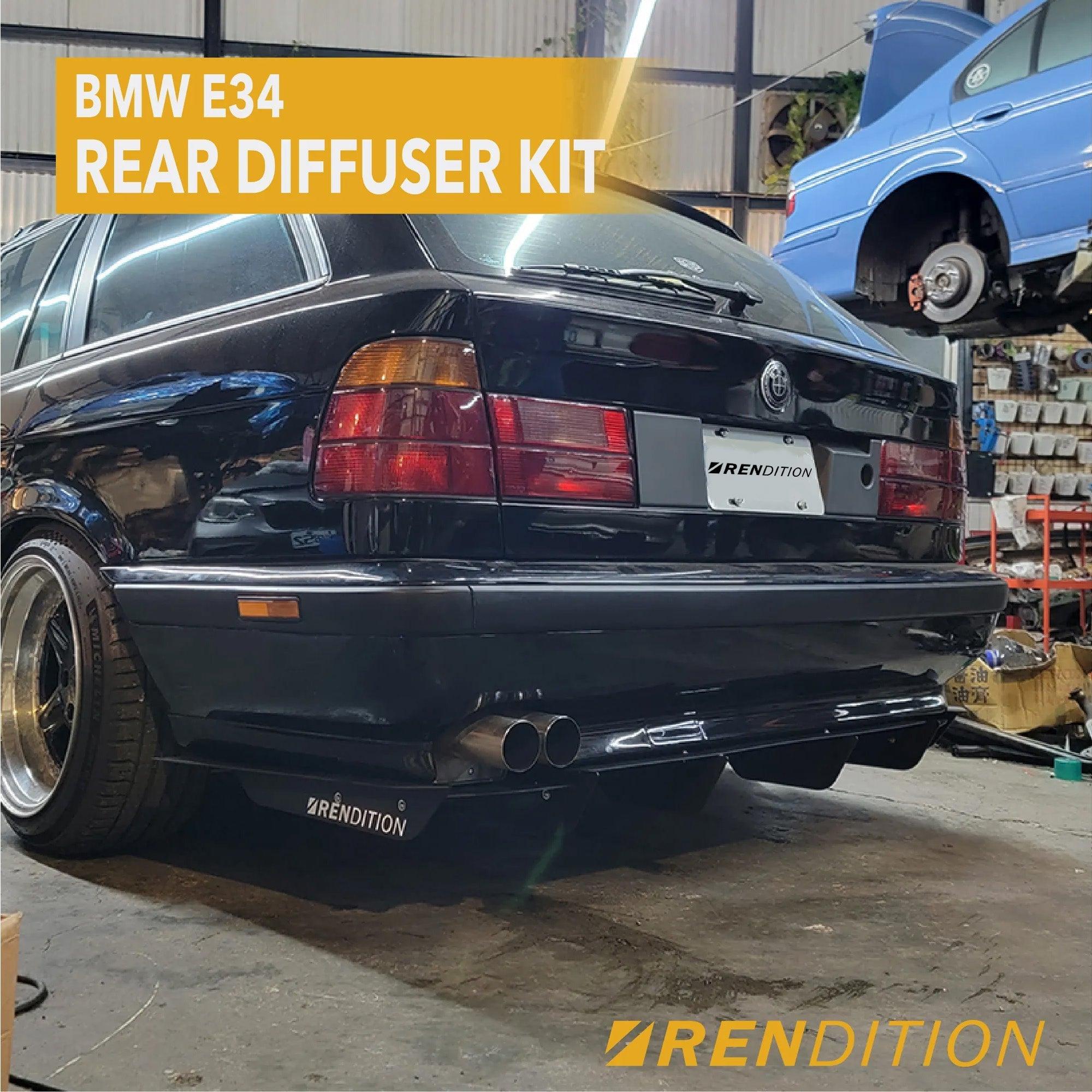 BMW 5 Series E34 Rear Diffuser Kit V2 (1987-1996)