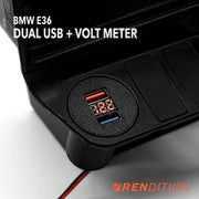 BMW E36 DUAL USB + VOLT METER CIGARETTE LIGHTER REPLACEMENT