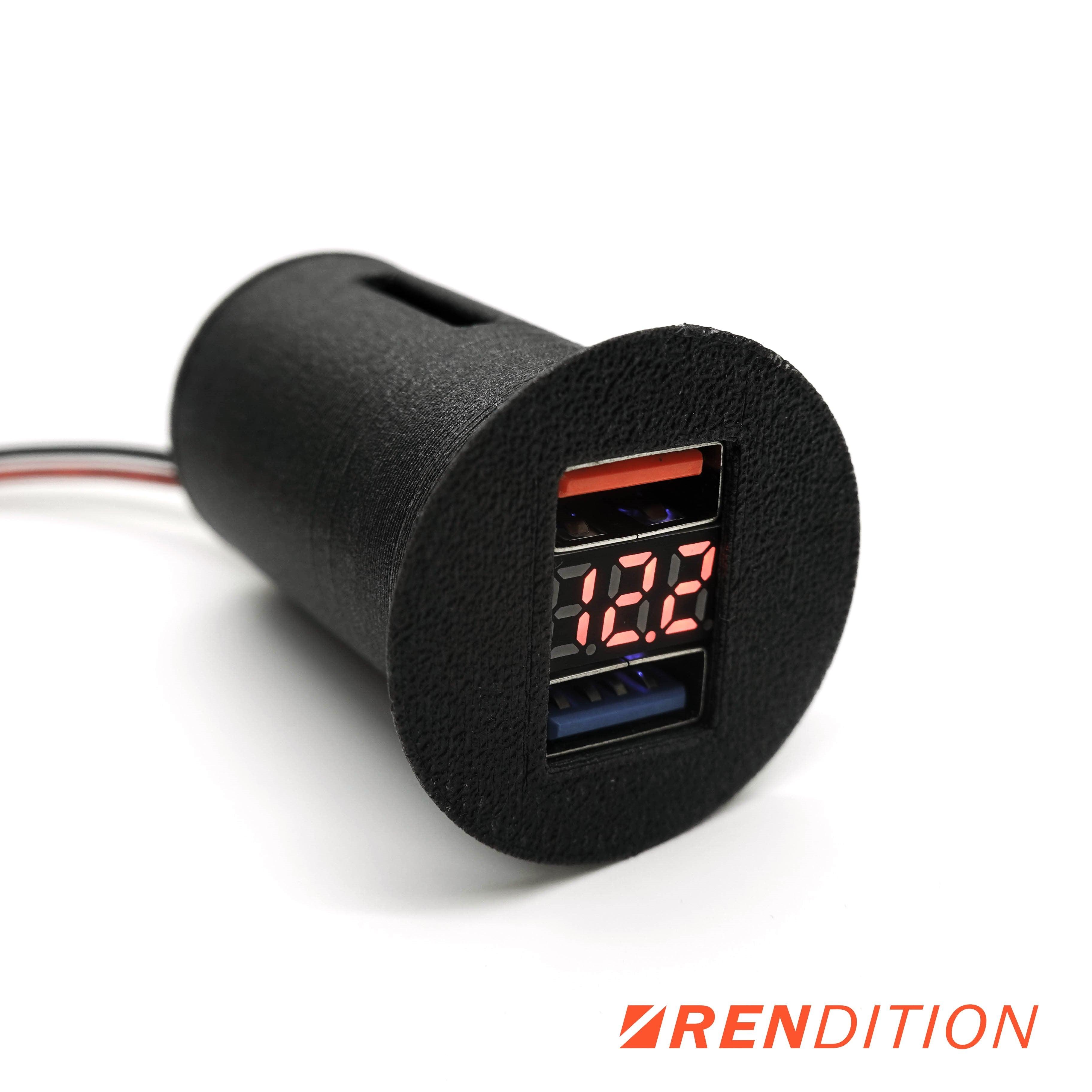 BMW E36 DUAL USB + VOLT METER CIGARETTE LIGHTER REPLACEMENT