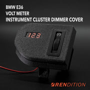 BMW E36 Instrument Cluster Dimmer Cover + Volt Meter