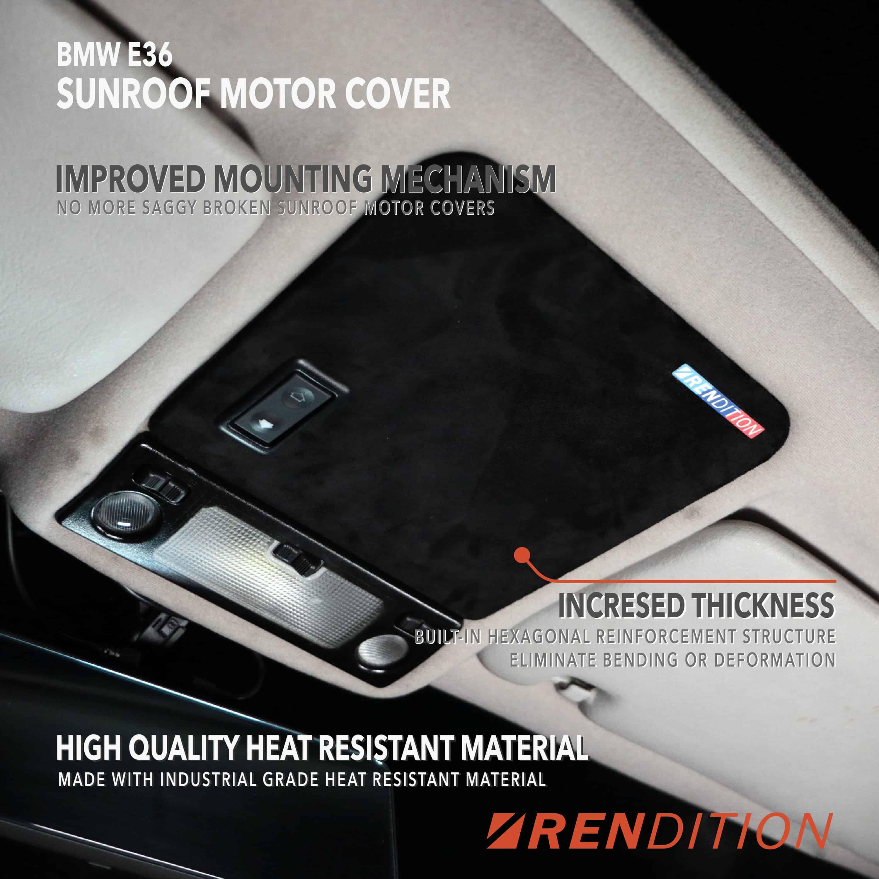 BMW E36 SUNROOF MOTOR COVER V3