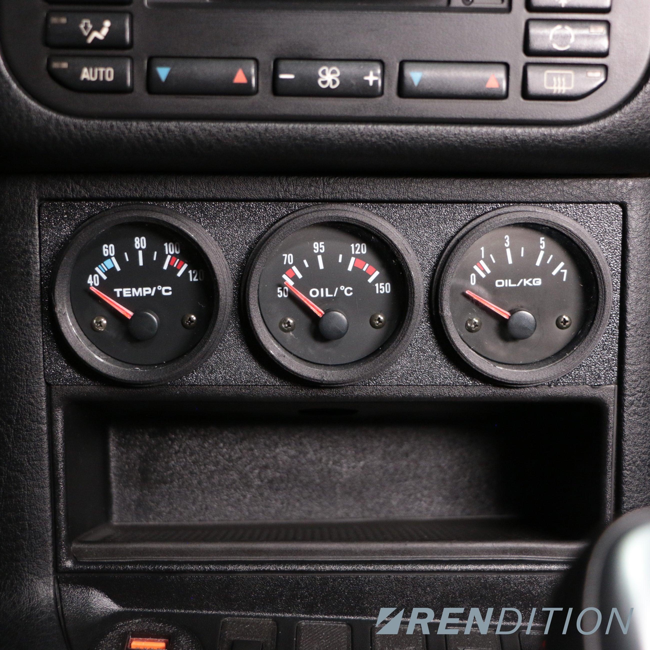 BMW E36 TRIPLE 52MM GAUGE BRACKET