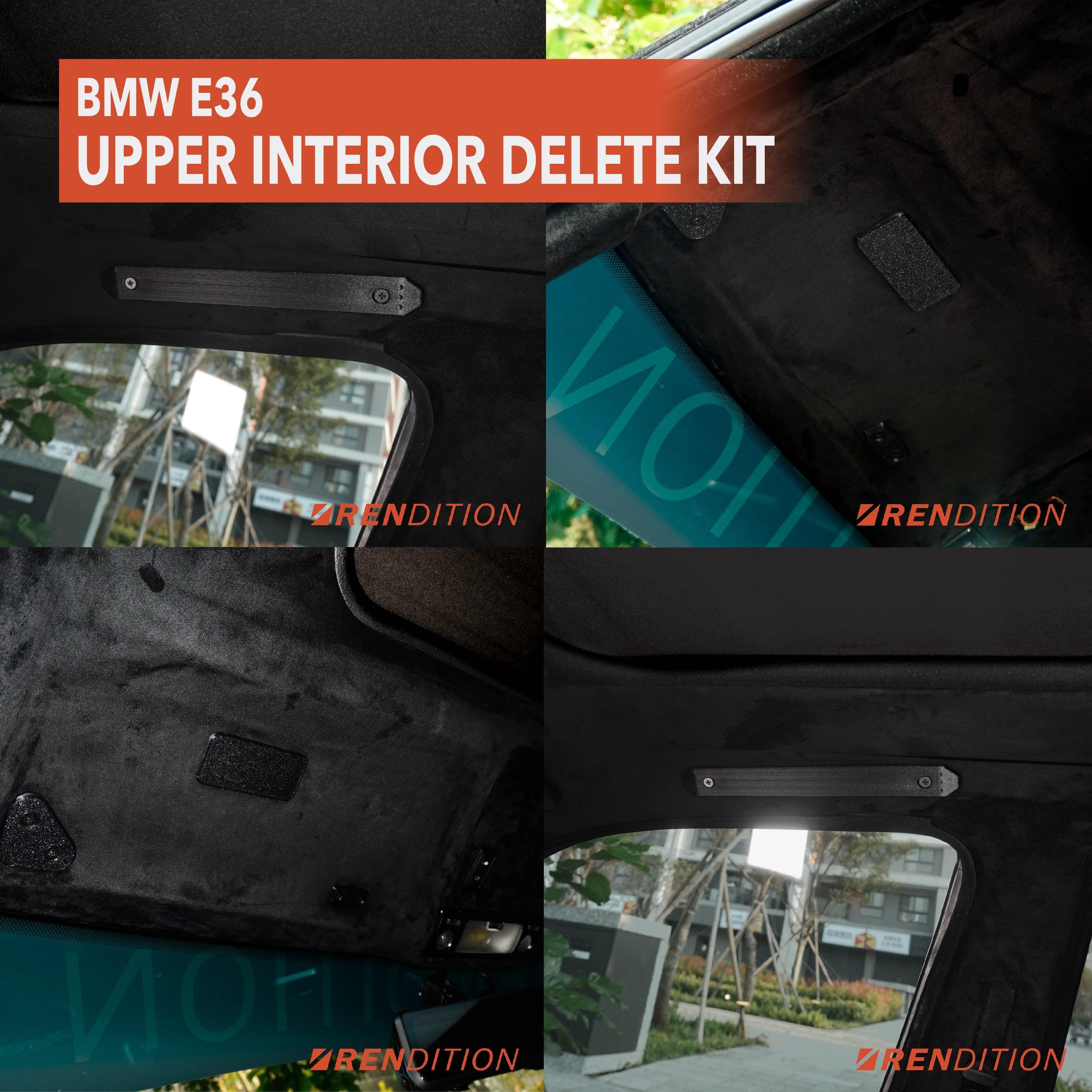 BMW E36 UPPER INTERIOR DELETE KIT / SUN VISOR DELETE / VANITY LIGHT DELETE