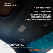 BMW E36 UPPER INTERIOR DELETE KIT / SUN VISOR DELETE / VANITY LIGHT DELETE