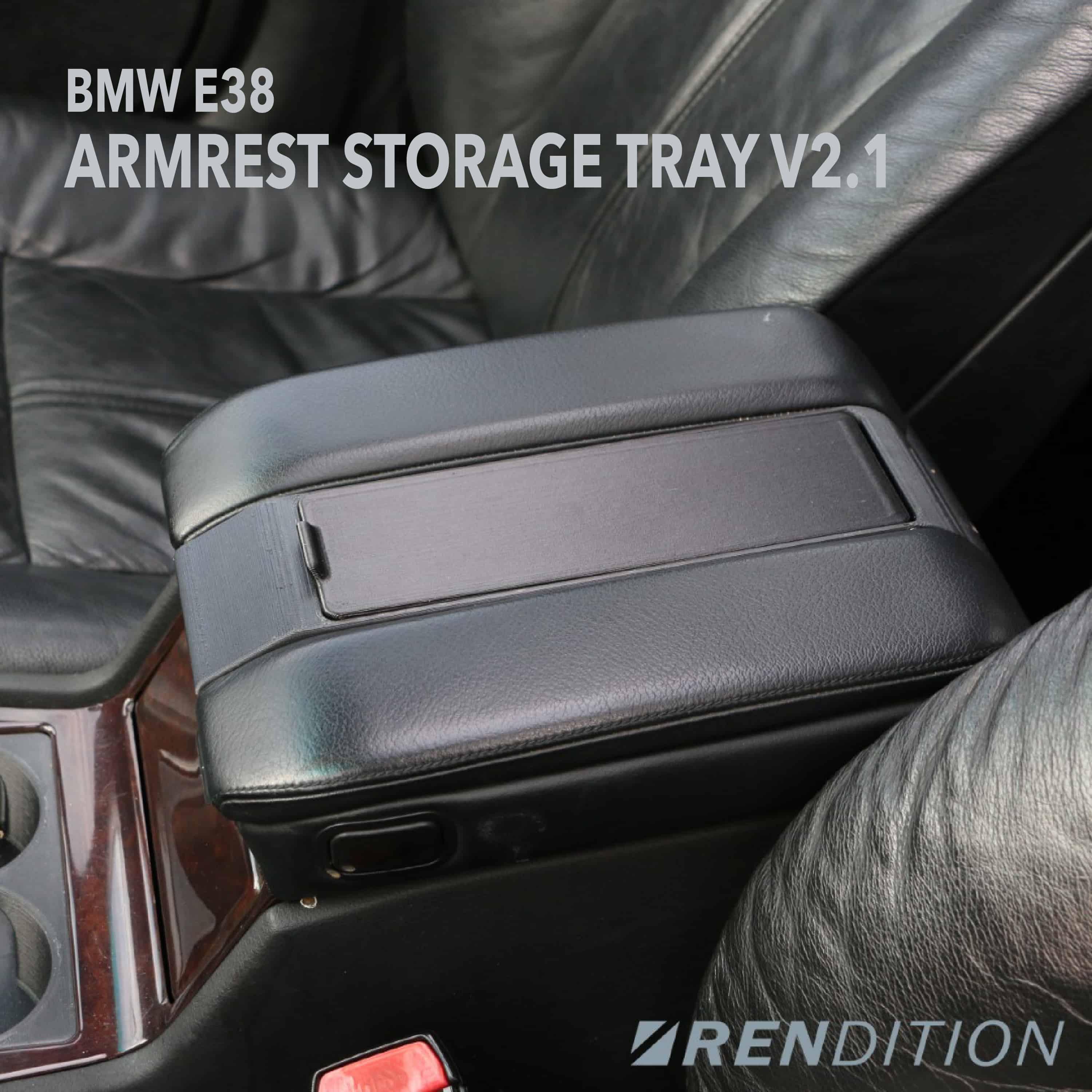 BMW E38 ARMREST STORAGE TRAY V2.1 / STOAGE BOX / E38 PHONE REPLACEMENT
