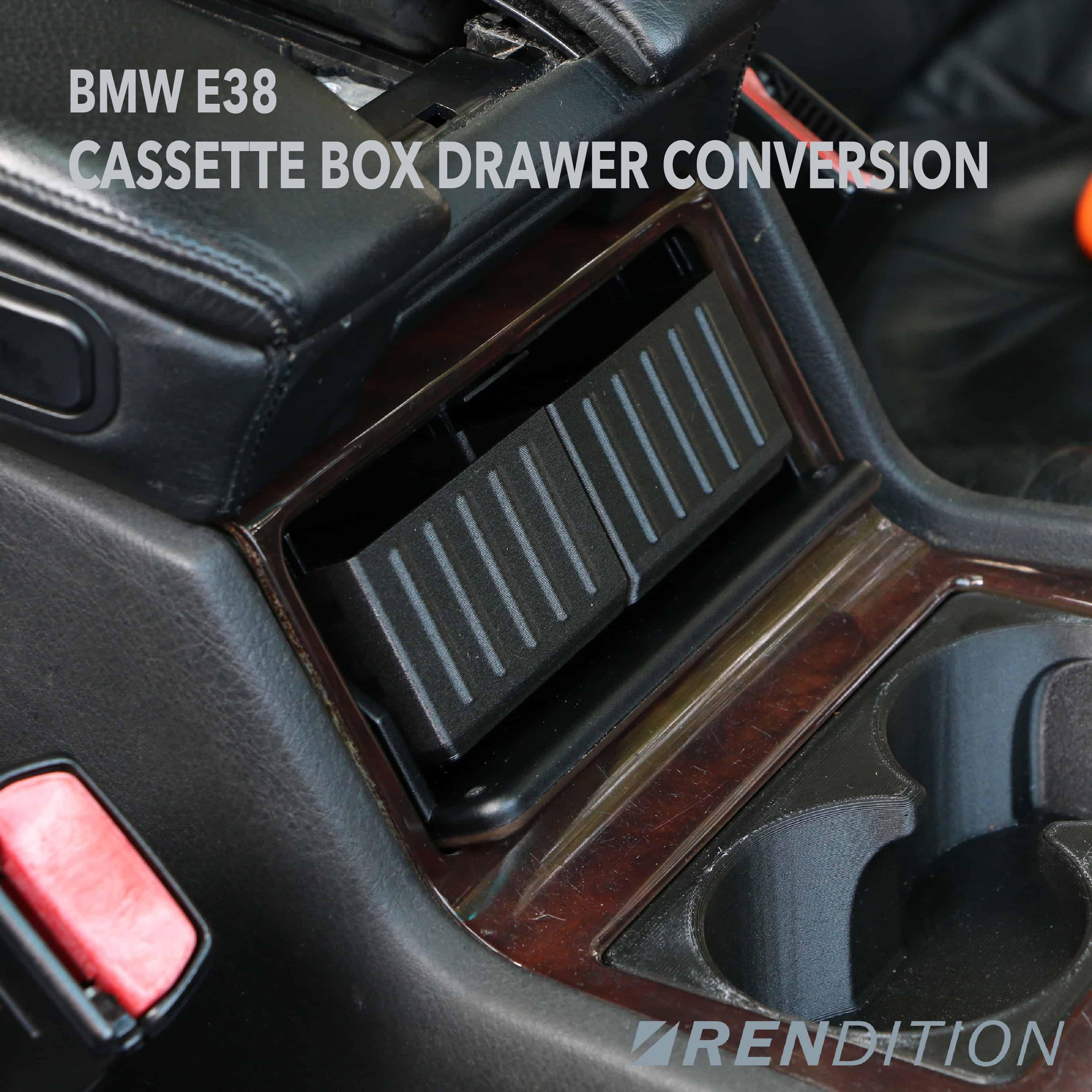 BMW E38 Cassette Box Drawer Conversion / extra storage / life improvement