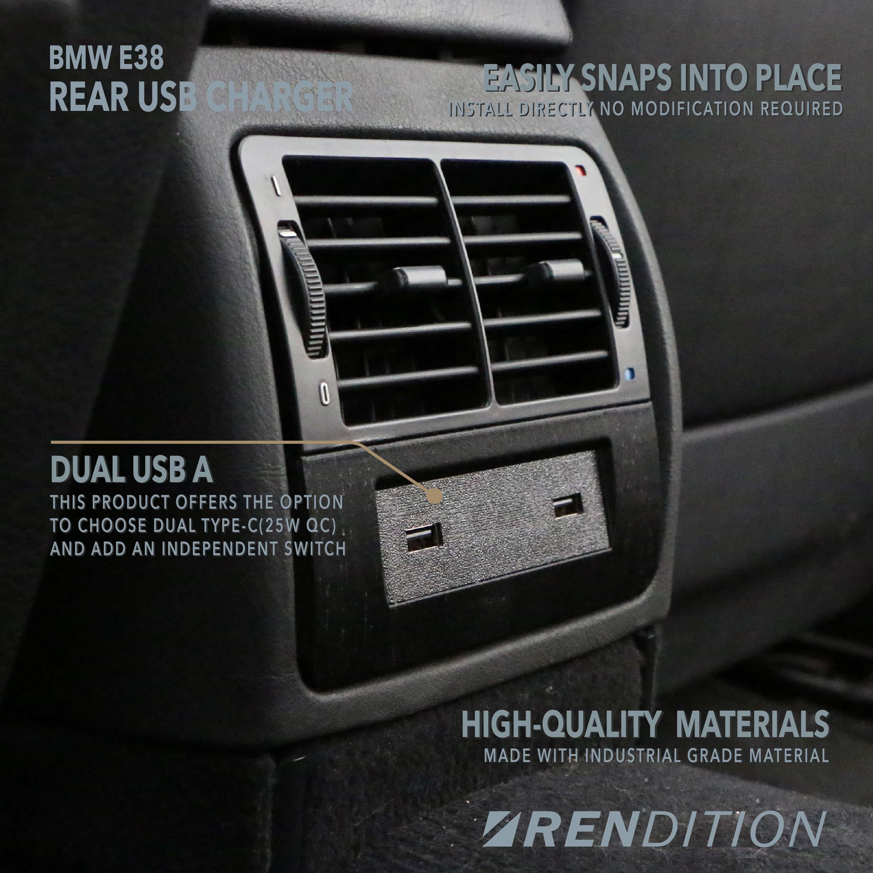 BMW E38 REAR USB CHARGER