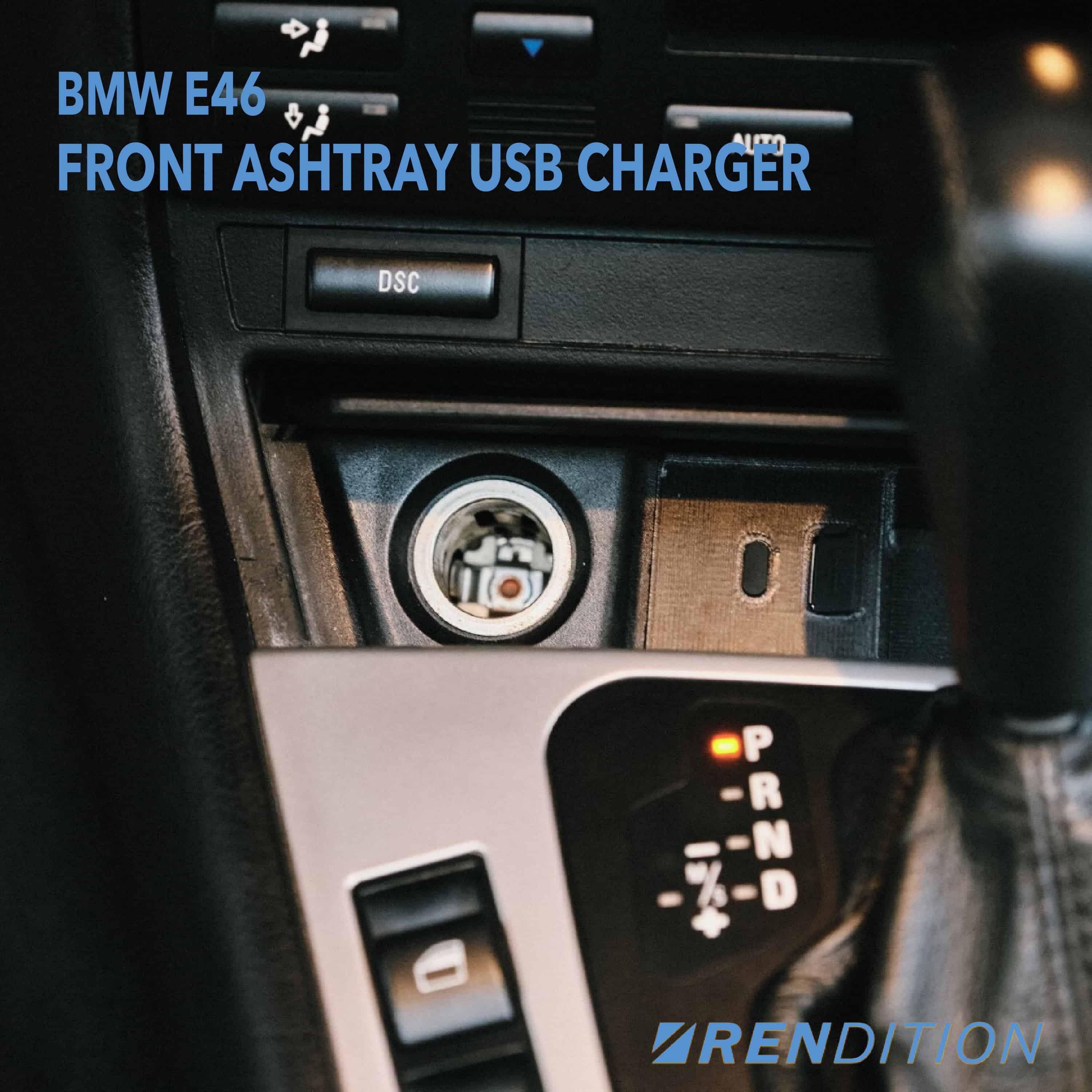 BMW E46 FRONT ASHTRAY USB CHARGER & SPACE OPTIMISATION