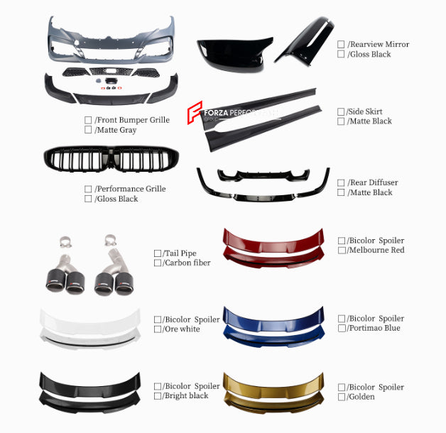 BODY KIT for BMW 3 SERIES VII G20 G28 2019 - 2022