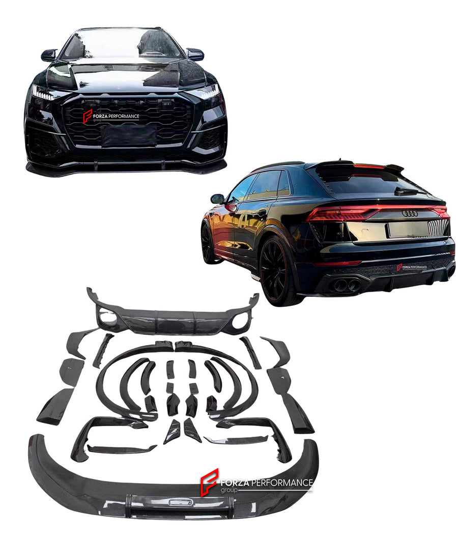 Buy Now CARBON BODY KIT for AUDI RSQ8 4M 2019 - 2024 and upgrade car parts from SIR Tuning at the Best Price. Headlights, Tail lights, Bodykits, Navigations, body kit and more - Fast & Free Shipping within Europe, US & Worldwide.
