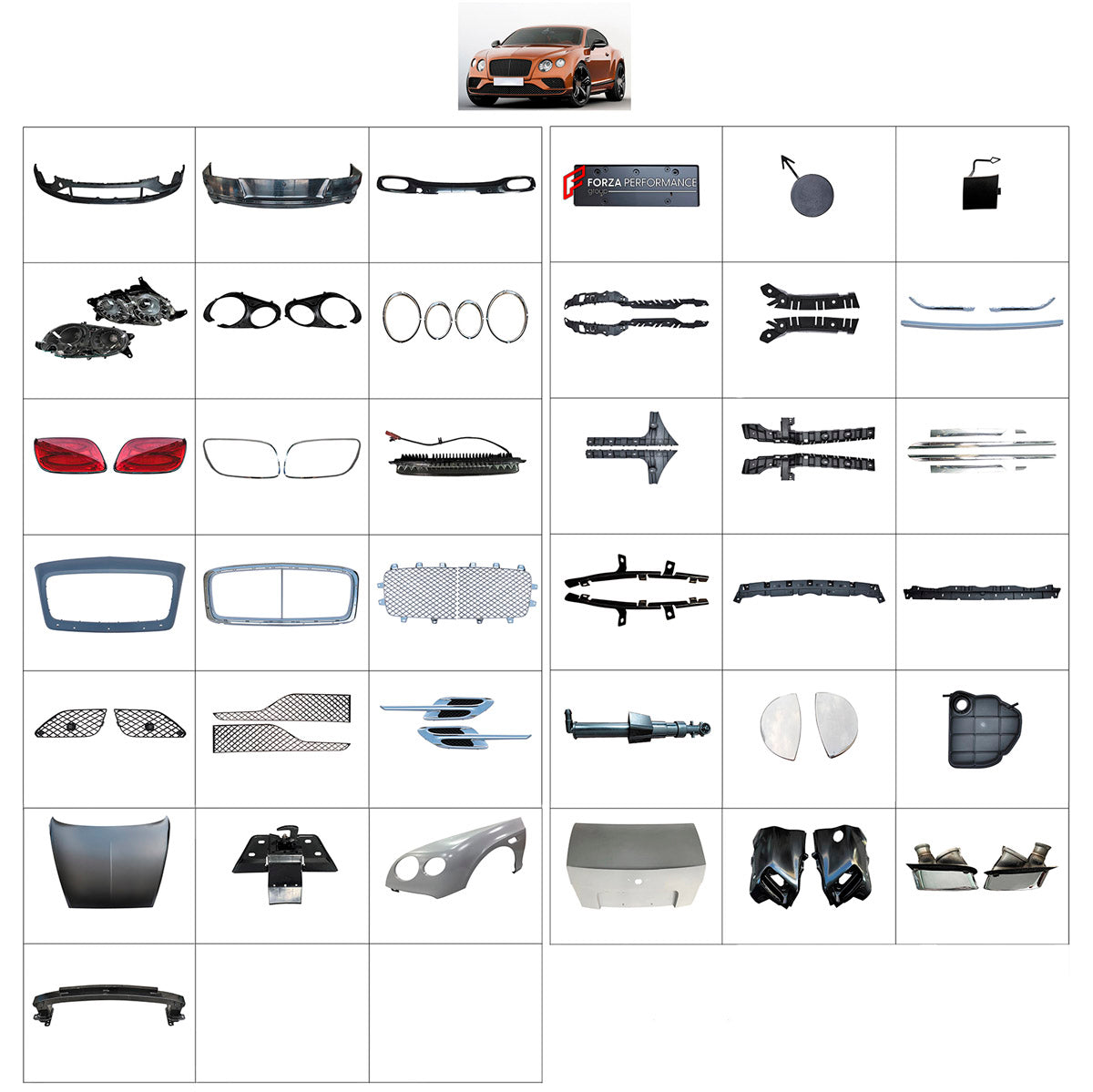 BODY KIT for BENTLEY CONTINENTAL GT 2016 - 2019