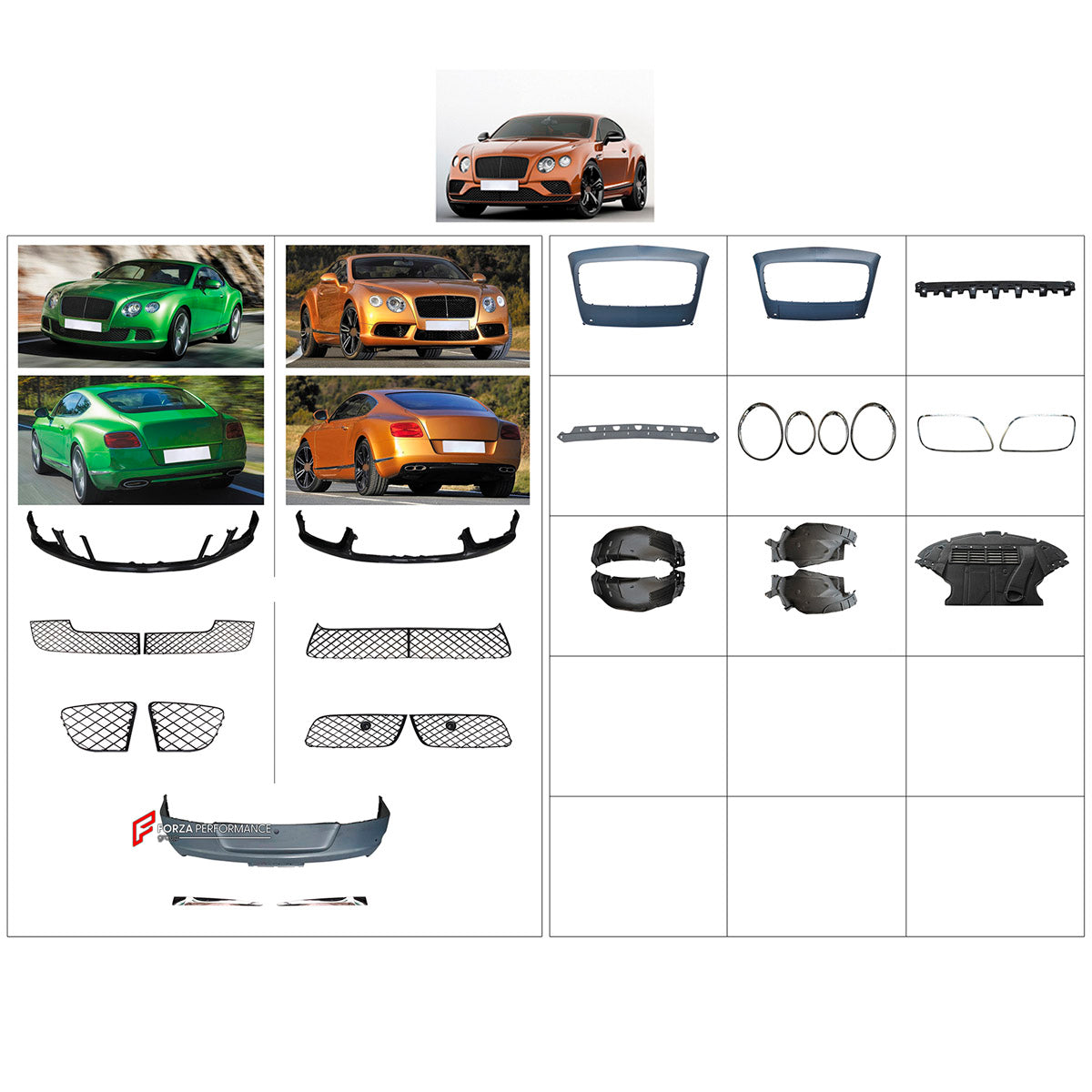 BODY KIT for BENTLEY CONTINENTAL GT 4.0 6.0