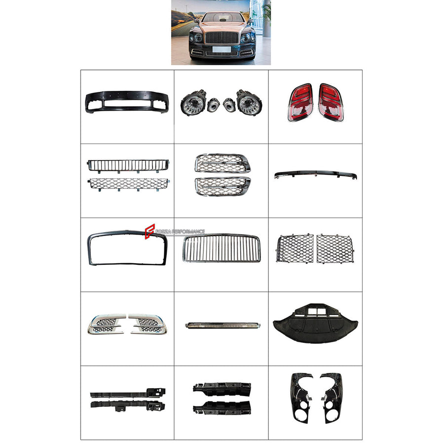 Buy Now BODY KIT for BENTLEY MULSANNE 2017+ and upgrade car parts from SIR Tuning at the Best Price. Headlights, Tail lights, Bodykits, Navigations, Body Kit and more - Fast & Free Shipping within Europe, US & Worldwide.