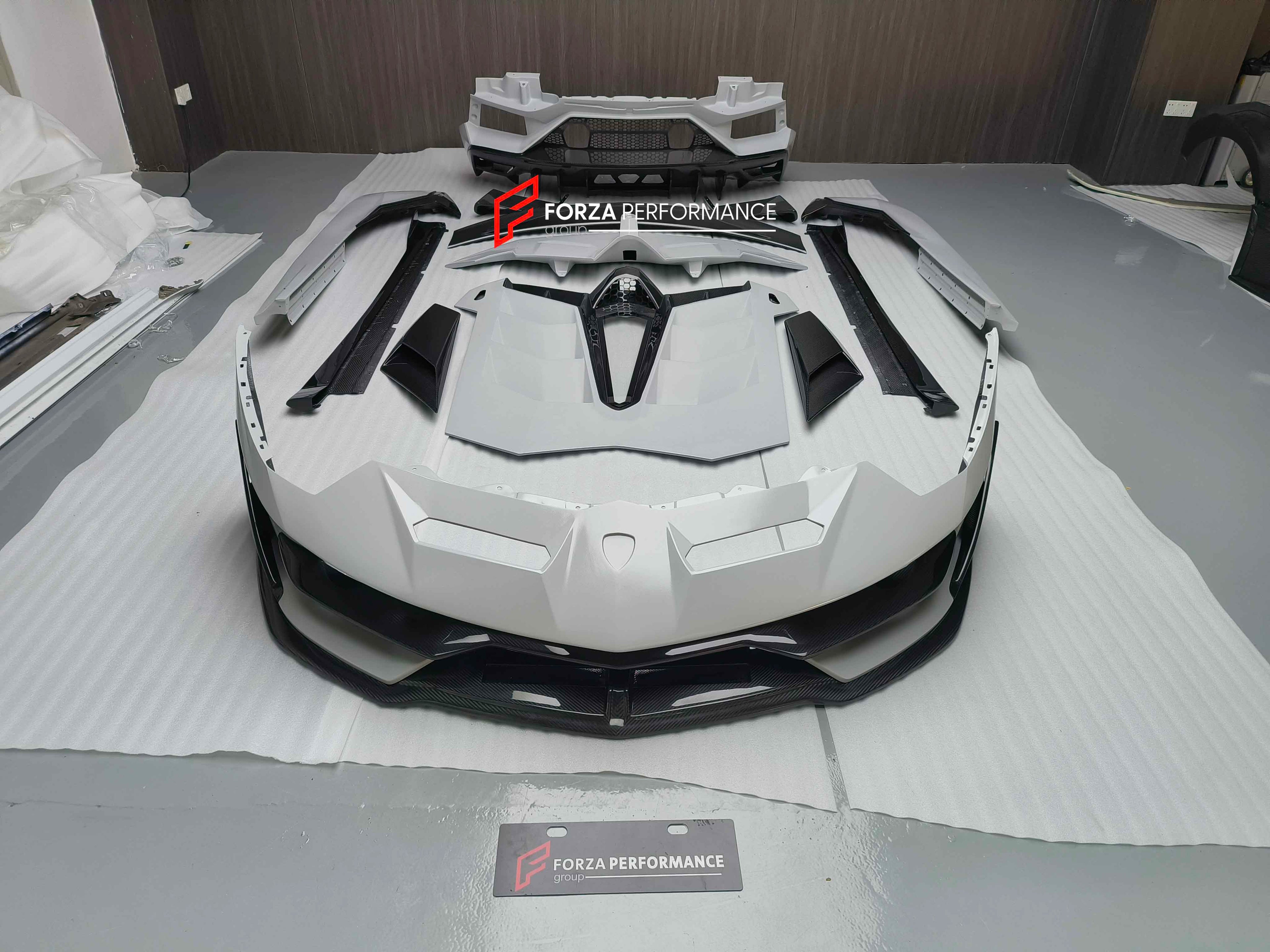 DRY CARBON FIBER CONVERSION BODY KIT for LAMBORGHINI AVENTADOR LP700 LP720 LP750 UPGRADE TO LP770 SVJ