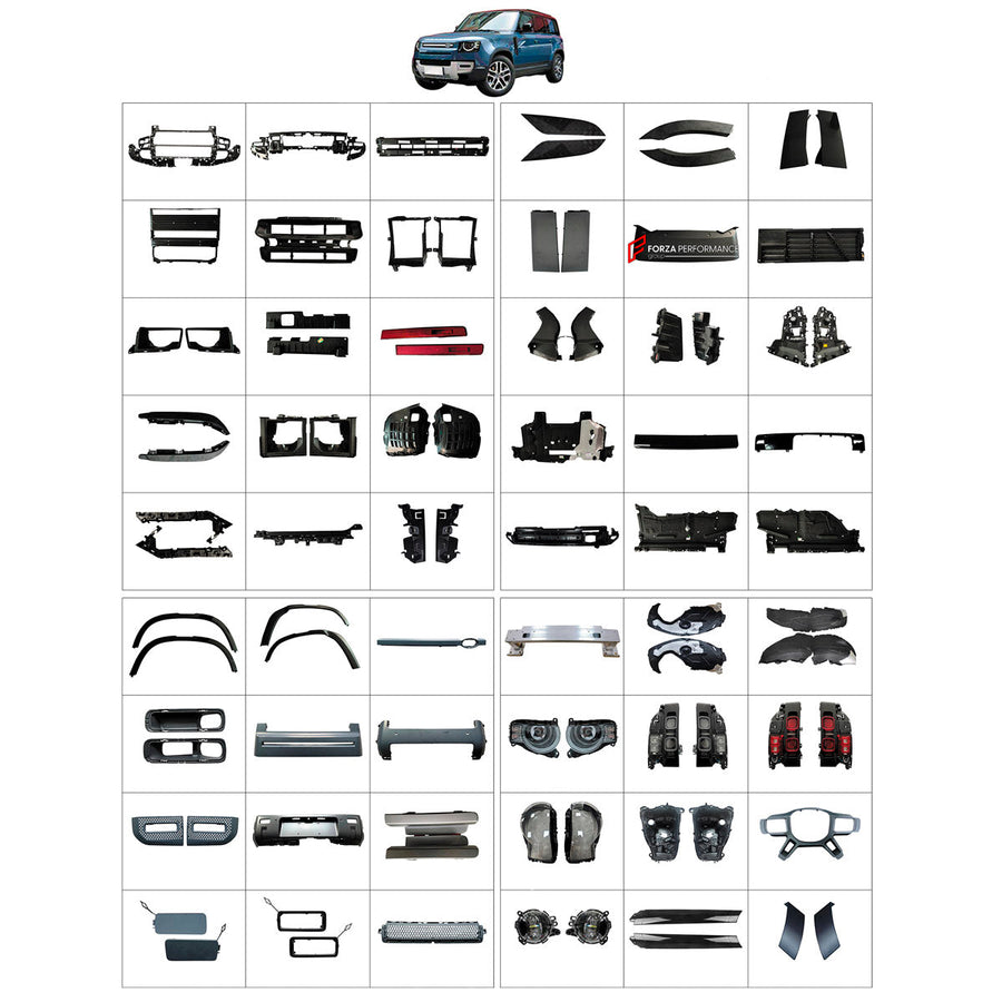 Buy Now BODY KIT for LAND ROVER DEFENDER 90 110 2020+ and upgrade car parts from SIR Tuning at the Best Price. Headlights, Tail lights, Bodykits, Navigations, Body Kit and more - Fast & Free Shipping within Europe, US & Worldwide.