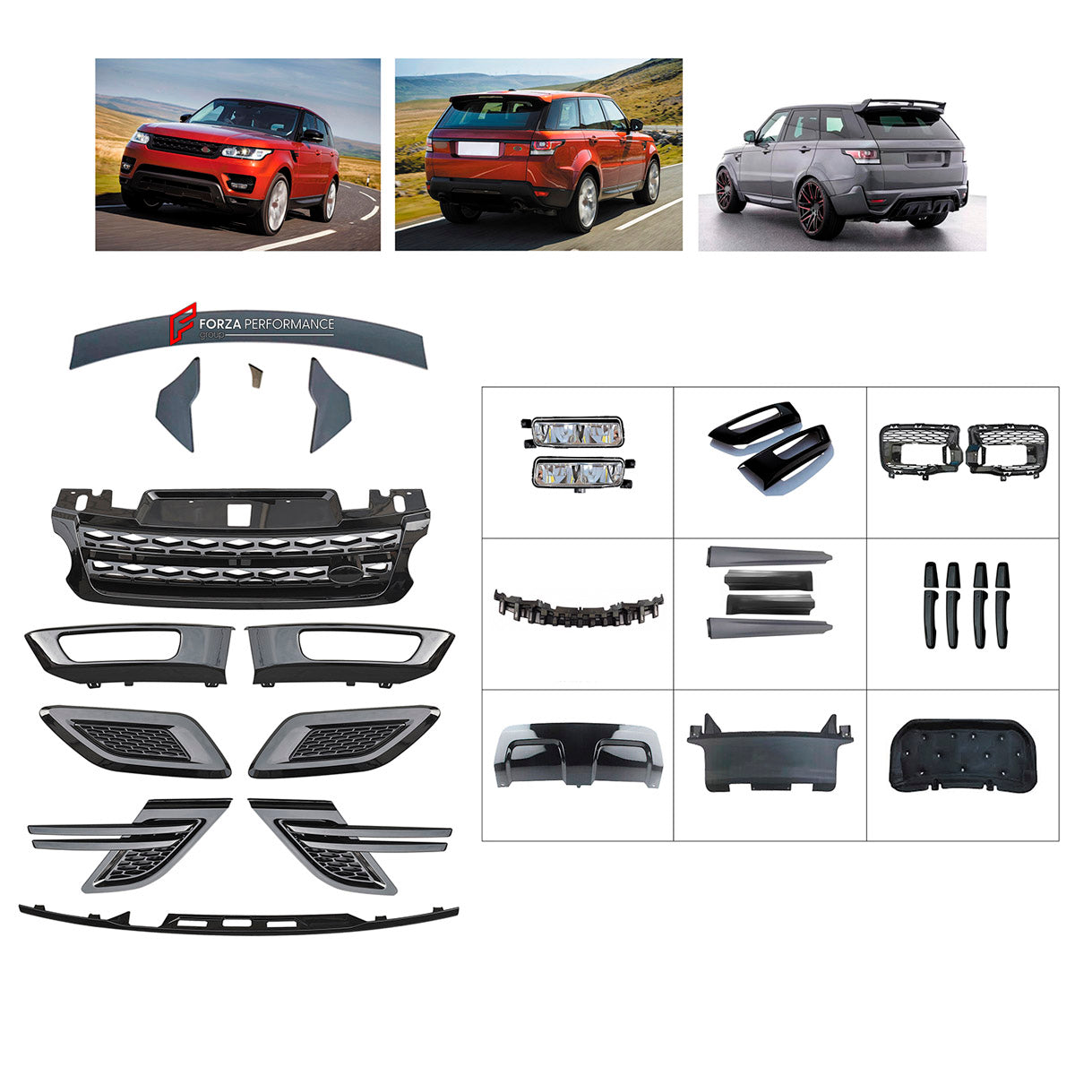 BODY KIT for LAND ROVER RANGE ROVER SPORT 2014 - 2017