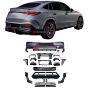 CONVERSION REAR DIFFUSER KIT for MERCEDES BENZ GLC COUPE X254 2022+ UPGRADE to GLC63S COUPE FACELIFT