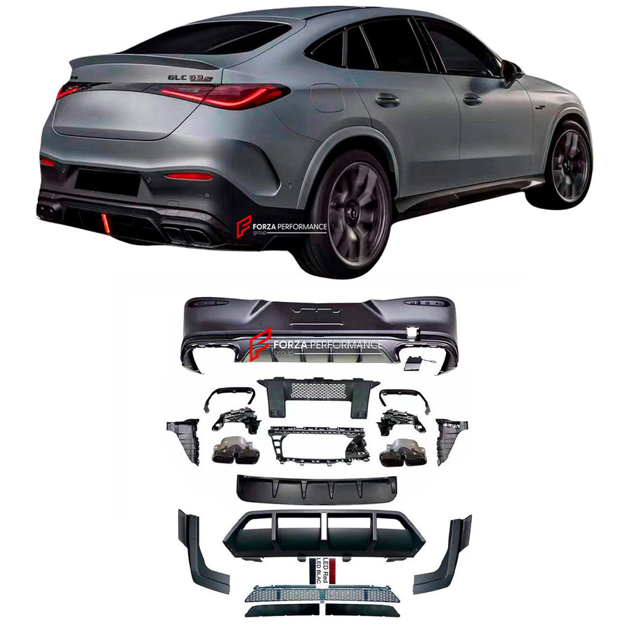 Buy Now CONVERSION REAR DIFFUSER KIT for MERCEDES BENZ GLC COUPE X254 2022+ UPGRADE to GLC63S COUPE FACELIFT and upgrade car parts from SIR Tuning at the Best Price. Headlights, Tail lights, Bodykits, Navigations, body kit and more - Fast & Free Shipping within Europe, US & Worldwide.