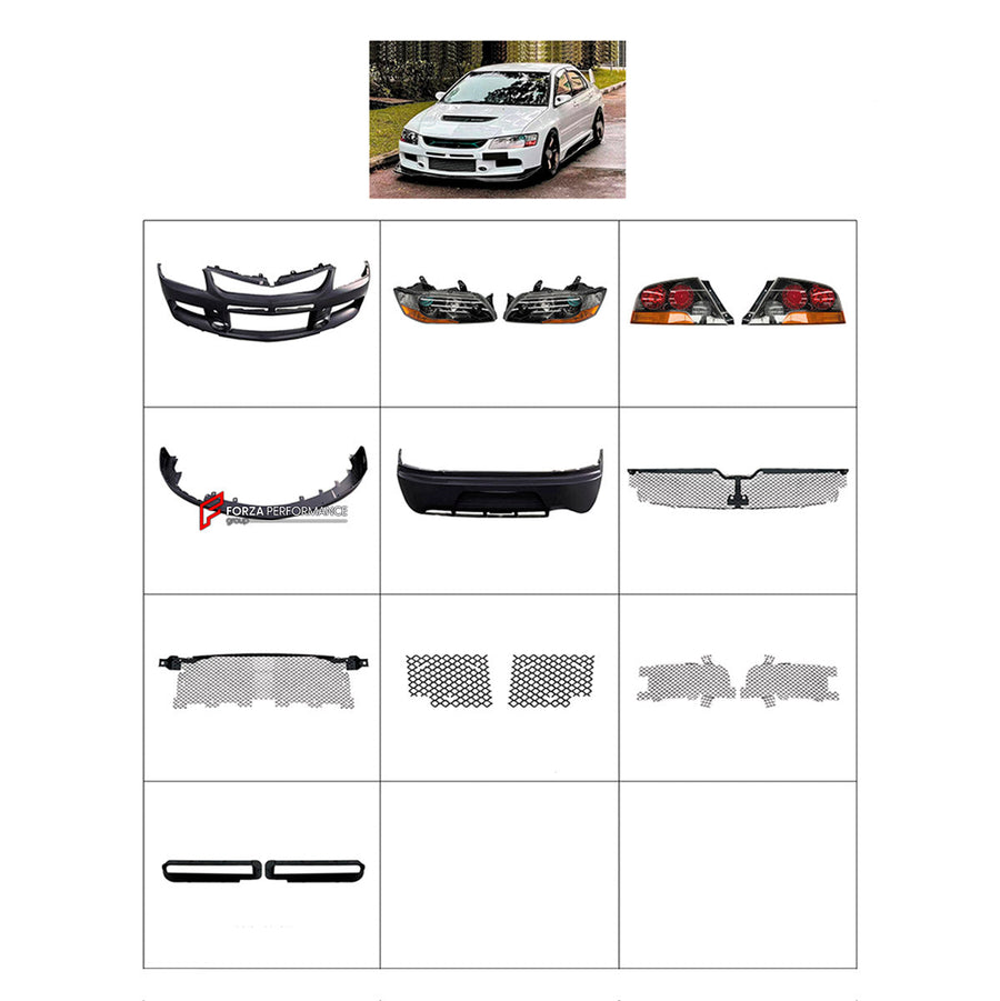Buy Now BODY KIT for MITSUBISHI LANCER EVOLUTION IX 2005 - 2007 and upgrade car parts from SIR Tuning at the Best Price. Headlights, Tail lights, Bodykits, Navigations, Body Kit and more - Fast & Free Shipping within Europe, US & Worldwide.