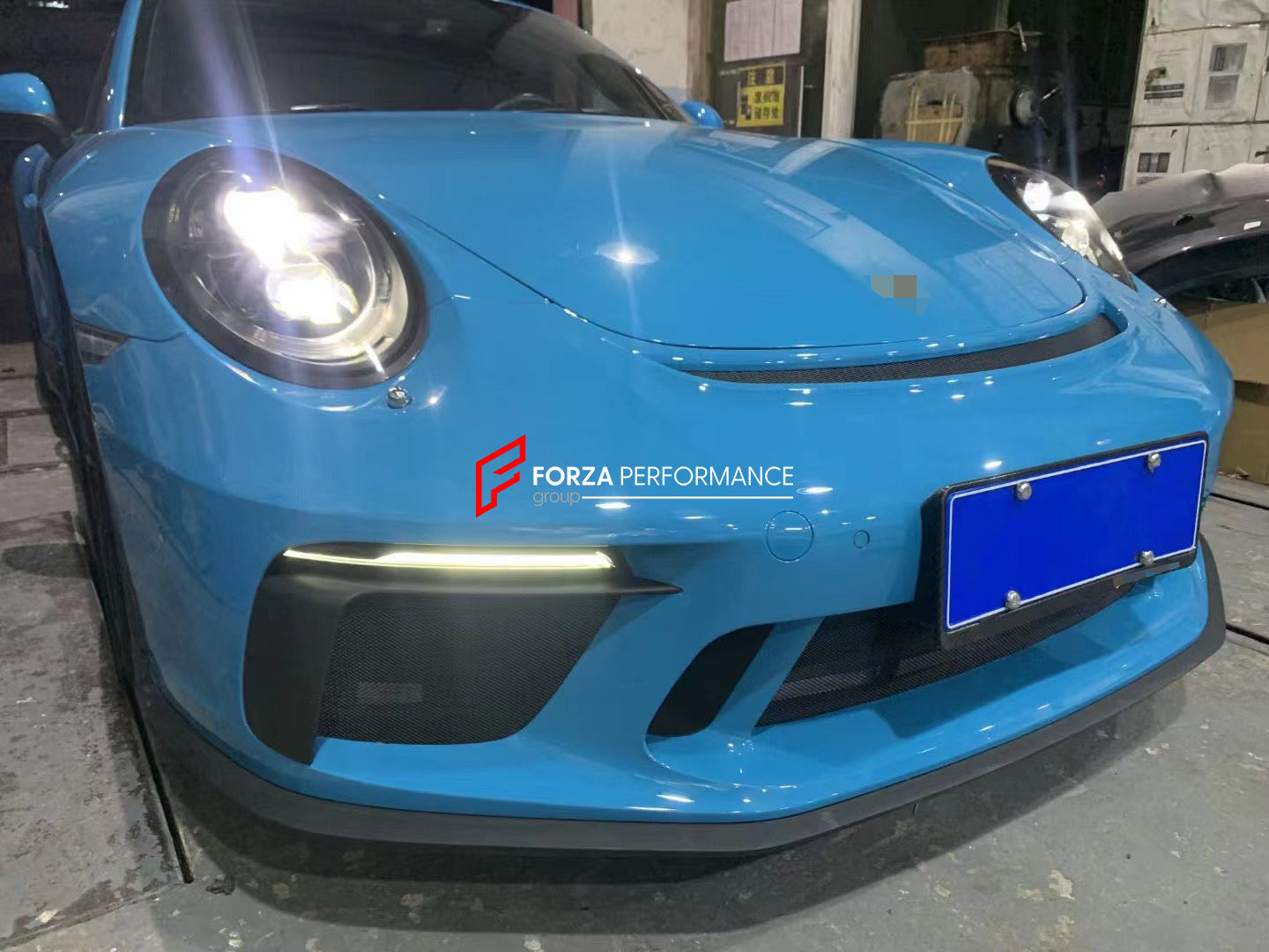 CONVERSION UPGRADE FRONT BUMPER WITH HEADLIGHTS for PORSCHE 911 CARRERA 991.1 991.2 2011 - 2020 upgrade to GT3