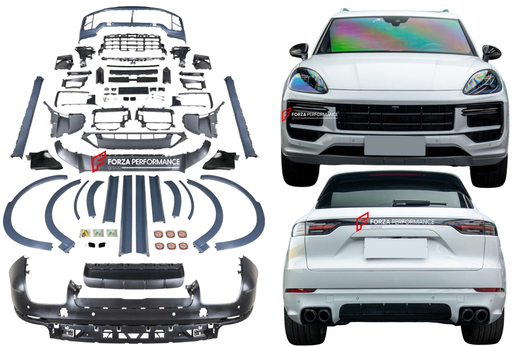 DRY CARBON BODY KIT for PORSCHE CAYENNE 9Y0.1 2018 - 2023 UPGRADE to 9Y0.2 2024+ GTS SD STYLE