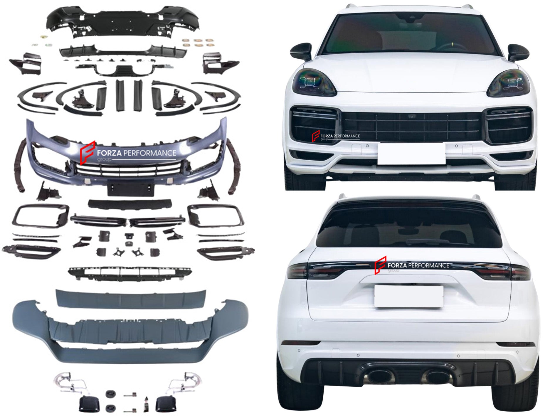 BODY KIT for PORSCHE CAYENNE 9Y0.1 2018 - 2023 UPGRADE to TURBO GT STYLE