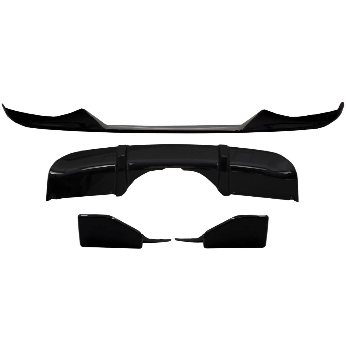 Body Kit Front Bumper Lip and Air Diffuser suitable for BMW X5 F15 (2014-2018) Aero Package M Technik Sport Piano Black – pro