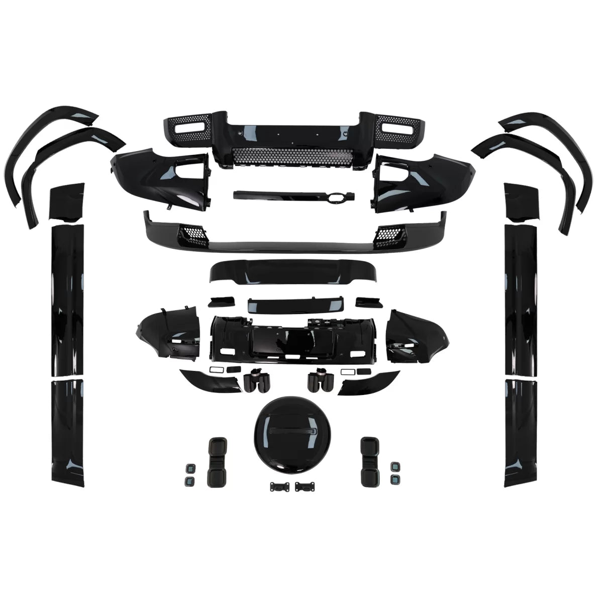 Body Kit suitable for Land Rover Defender SUV L663 (2019-Up) Piano Black – product image 1