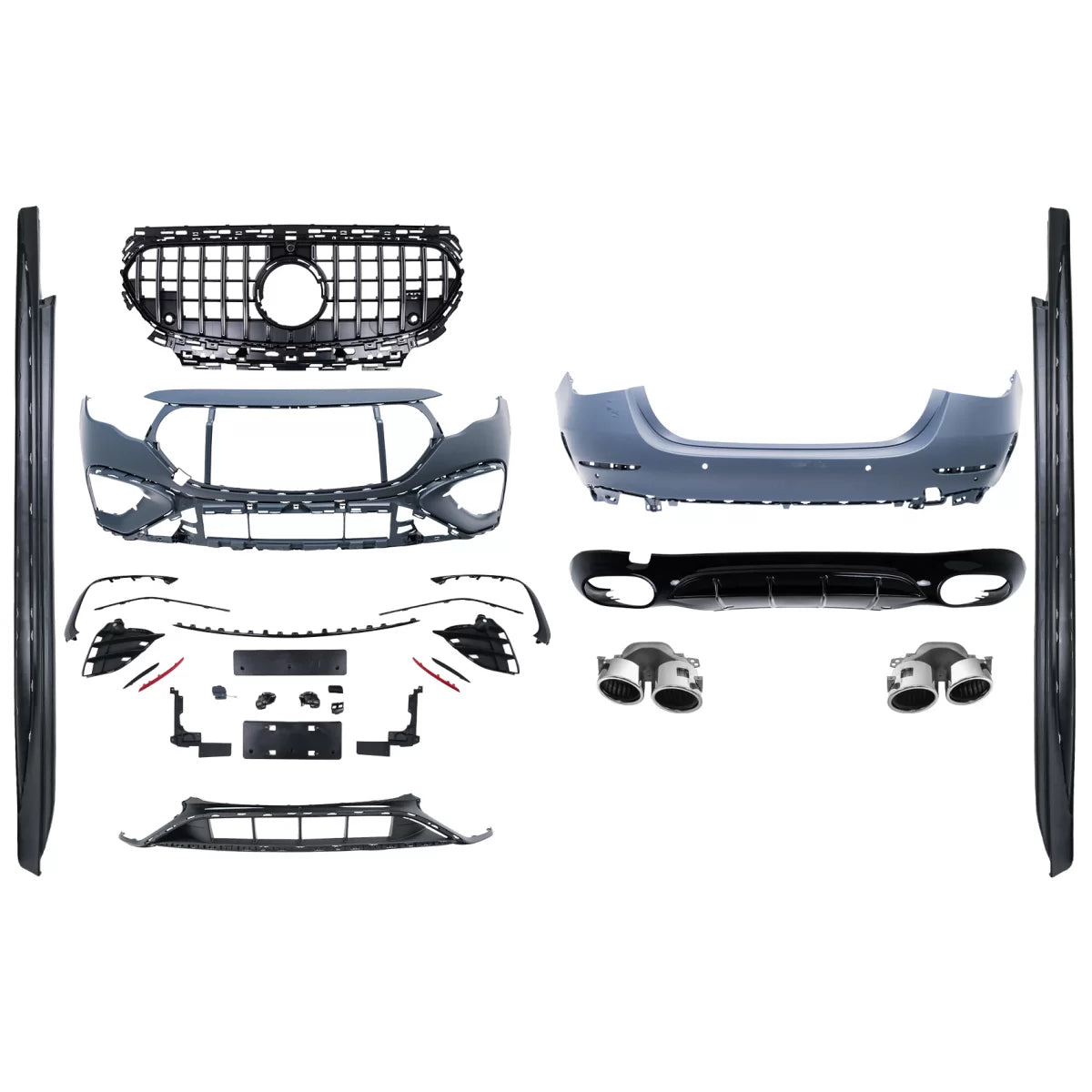 Body Kit suitable for Mercedes E-Class W214 (2023-2026) Conversion to E53 Design Exhaust Muffler Tips – product image 1