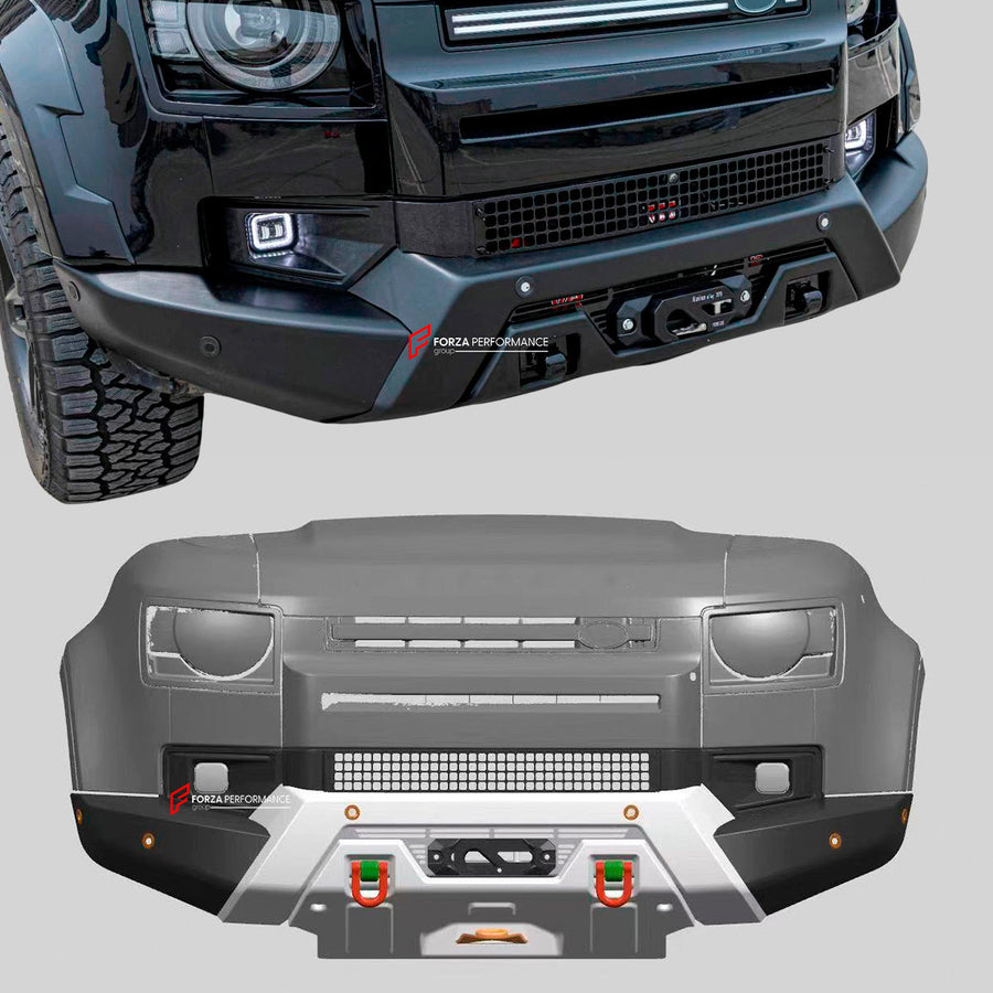 Buy Now FRONT BUMPER PROTECTOR GRILLE PROTECTOR BULL BAR GUARD for LAND ROVER DEFENDER L663 2019+ and upgrade car parts from SIR Tuning at the Best Price. Headlights, Tail lights, Bodykits, Navigations, body kit and more - Fast & Free Shipping within Europe, US & Worldwide.