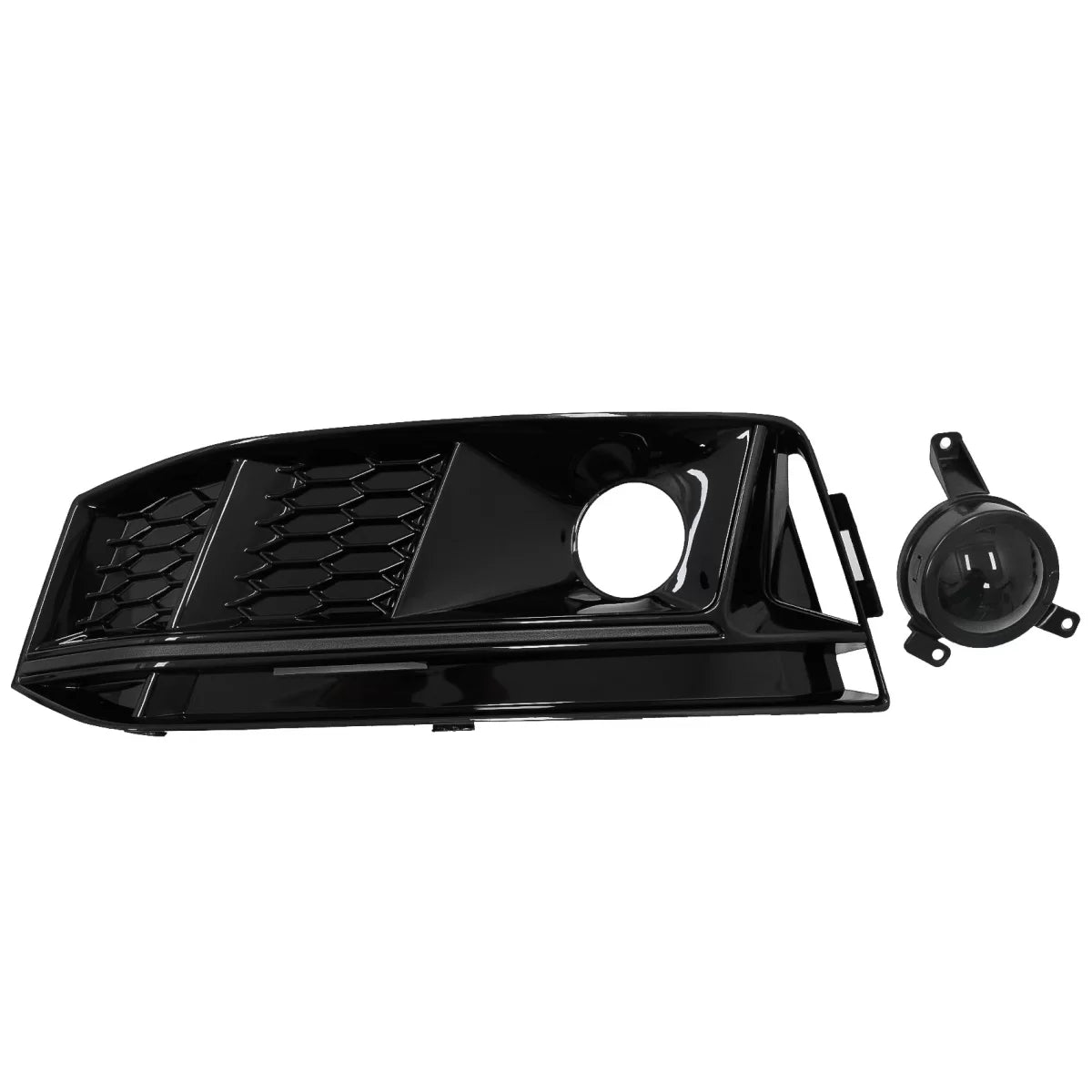 Bumper Lower Grille ACC Covers Side Grilles suitable for Audi A4 B9 S-Line Sedan Avant (2016-2018) RS4 Design Black Edition –