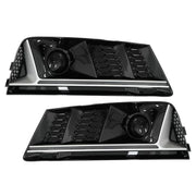 Bumper Lower Grille ACC Covers Side Grilles suitable for Audi A4 B9 Sedan Avant (2016-2018) RS4 Design Silver Edition – produ