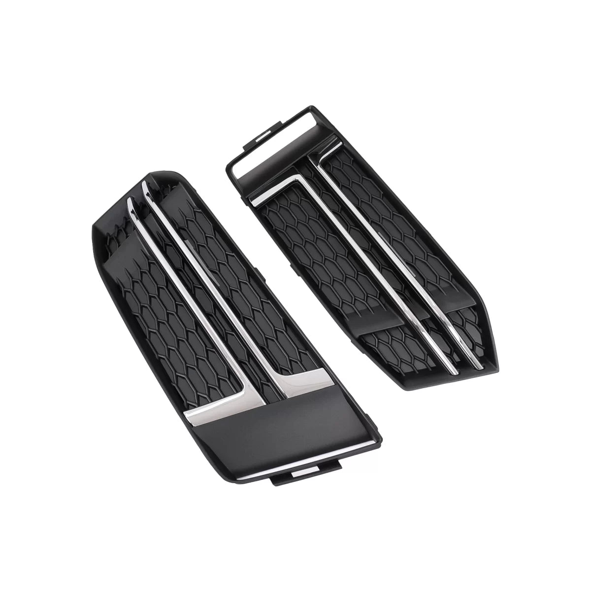 Bumper Lower Grille Covers Side Grilles suitable for Audi A4 B9 Sedan Avant (2016-2018) S-Line Silver Edition – product image