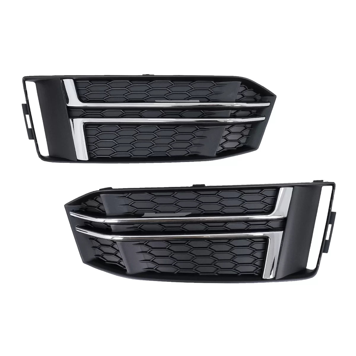 Bumper Lower Grille Covers Side Grilles suitable for Audi A4 B9 Sedan Avant (2016-2018) S-Line Silver Edition – product image