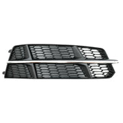 Bumper Lower Grille Covers Side Grilles suitable for Audi A6 C7 4G S-Line Facelift (2015-2018) Black Chrome – product image 2