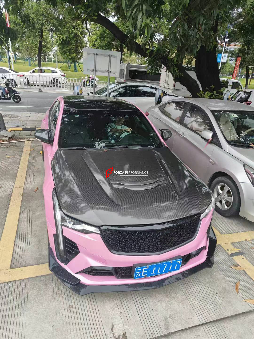 CARBON FIBER HOOD BONNET for CADILLAC CT4 2020+