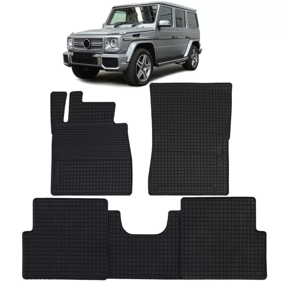 Car Rubber Floor Mats Black Premium Set for Mercedes G-Class W463 89-18 – product image 1