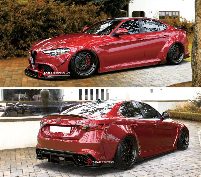 Buy Now CARBON WIDE BODY KIT for ALFA ROMEO GIULIA 2016+ and upgrade car parts from SIR Tuning at the Best Price. Headlights, Tail lights, Bodykits, Navigations, body kit and more - Fast & Free Shipping within Europe, US & Worldwide.