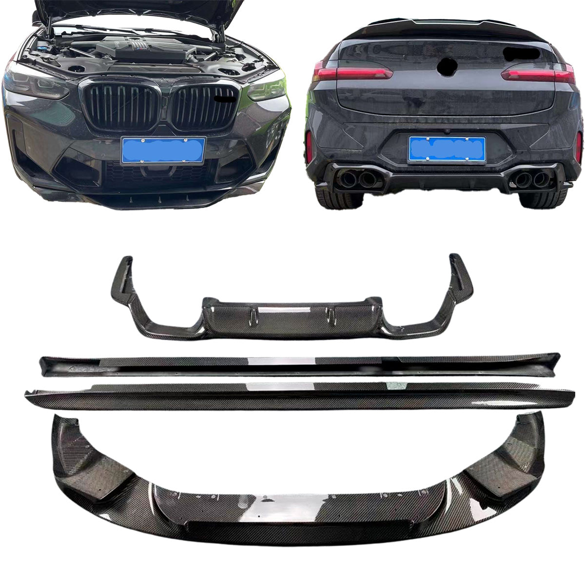 CONVERSION CARBON BODY KIT FOR BMW X4 G02 LCI UPGRADE TO X4M F98 LCI 2021+ FACELIFT
