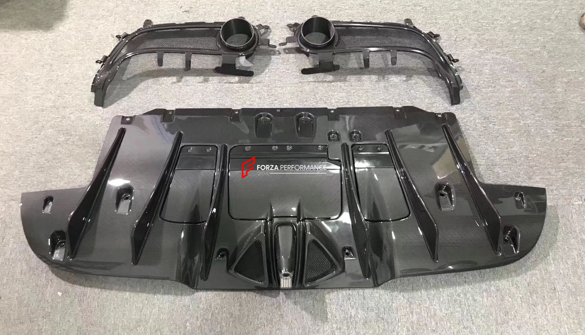 DRY CARBON FIBER REAR DIFFUSER for FERRARI 488 GTB 2015 - 2019 | SC STYLE