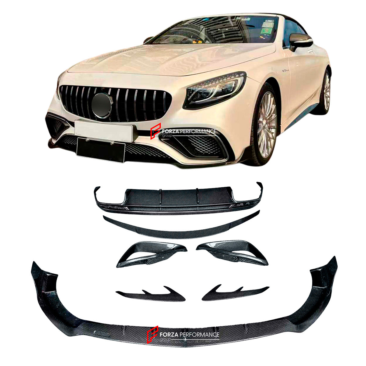CARBON BODY KIT for MERCEDES BENZ AMG S63 COUPE C217 2018 - 2021