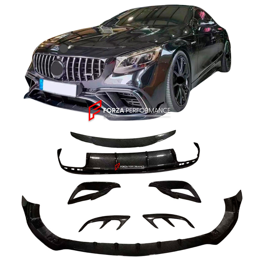Buy Now CARBON BODY KIT for MERCEDES BENZ S63 COUPE C217 2018 - 2021 and upgrade car parts from SIR Tuning at the Best Price. Headlights, Tail lights, Bodykits, Navigations, body kit and more - Fast & Free Shipping within Europe, US & Worldwide.
