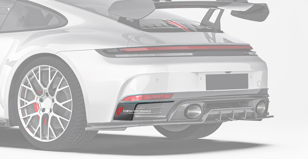 DRY CARBON REAR CANARDS for PORSCHE 911 992.2 CARRERA 2025+
