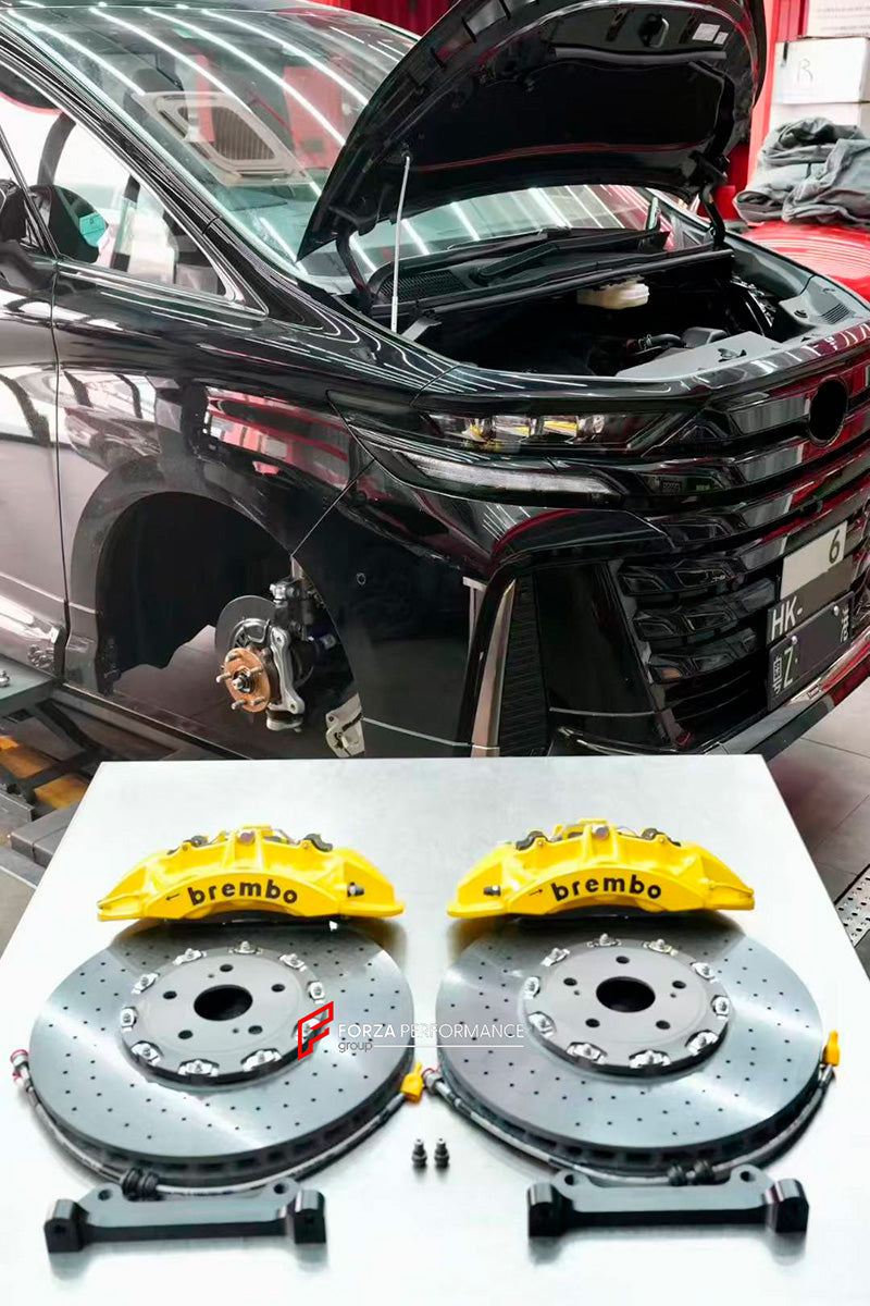 Buy Now CARBON CERAMIC BIG BRAKE KIT for TOYOTA ALPHARD 40 SERIES 2023+ and upgrade car parts from SIR Tuning at the Best Price. Headlights, Tail lights, Bodykits, Navigations, BIG BRAKE KIT and more - Fast & Free Shipping within Europe, US & Worldwide.