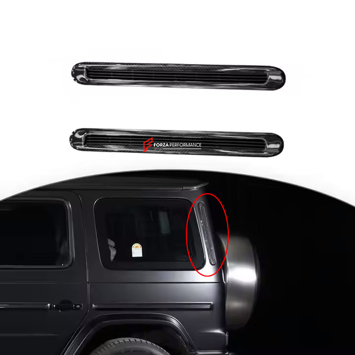 Buy Now CARBON D-PILLAR ADDON for MERCEDES BENZ AMG G63 W465 G350 G500 G550 AMG G63 2024+ and upgrade car parts from SIR Tuning at the Best Price. Headlights, Tail lights, Bodykits, Navigations, Carbon body kit and more - Fast & Free Shipping within Europe, US & Worldwide.