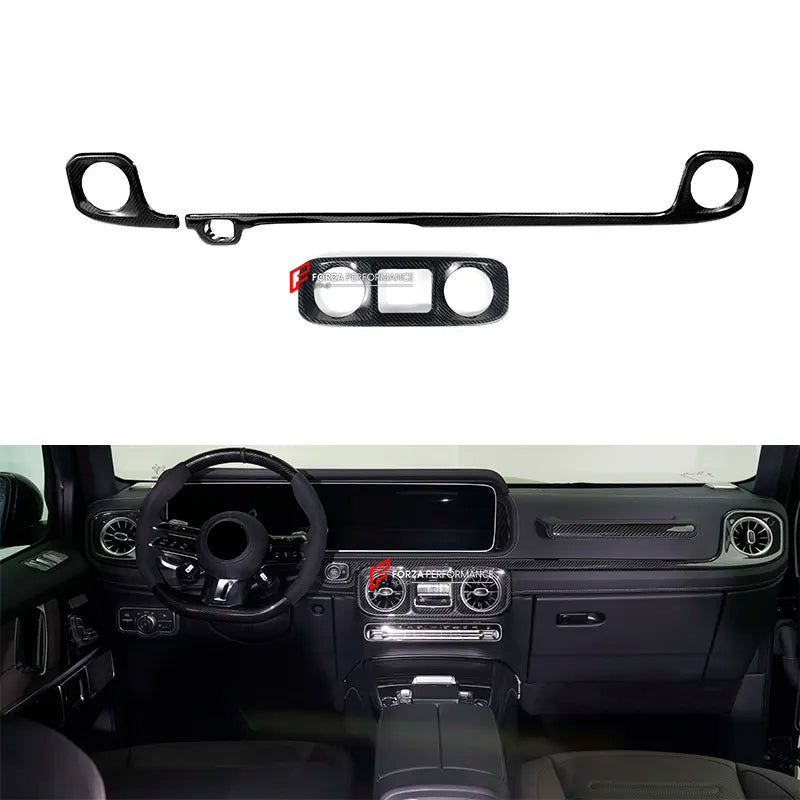 Buy Now CARBON DASHBOARD TRIM KIT for MERCEDES-BENZ G-CLASS G63 W465 2024+ and upgrade car parts from SIR Tuning at the Best Price. Headlights, Tail lights, Bodykits, Navigations, Accessories and more - Fast & Free Shipping within Europe, US & Worldwide.