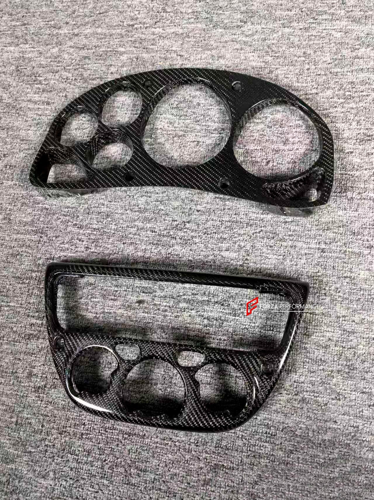 CARBON DASH CLUSTER SURROUND WITH CENTER CONSOLE COVERS for FERRARI 360 MODENA 1999 - 2005