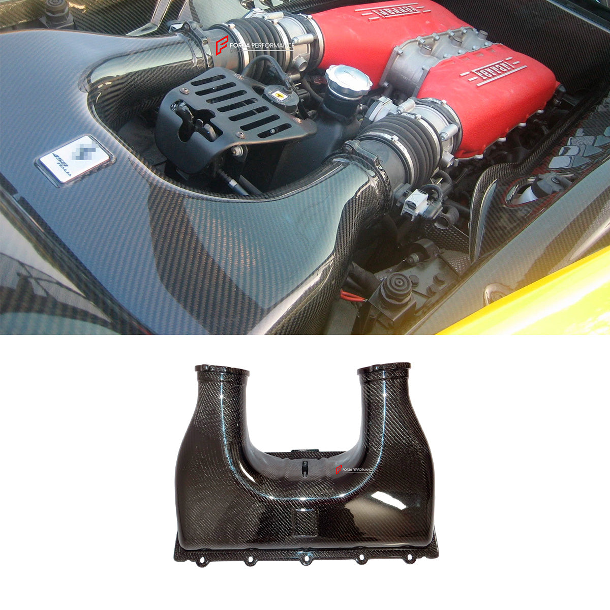 CARBON ENGINE AIR BOX INTAKE for FERRARI 458 ITALIA SPIDER 2009 - 2015